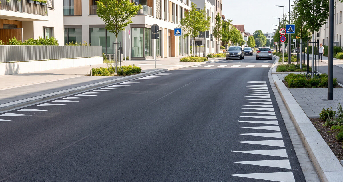 Denti di drago sulle strade: la segnaletica che fa rallentare senza dossi